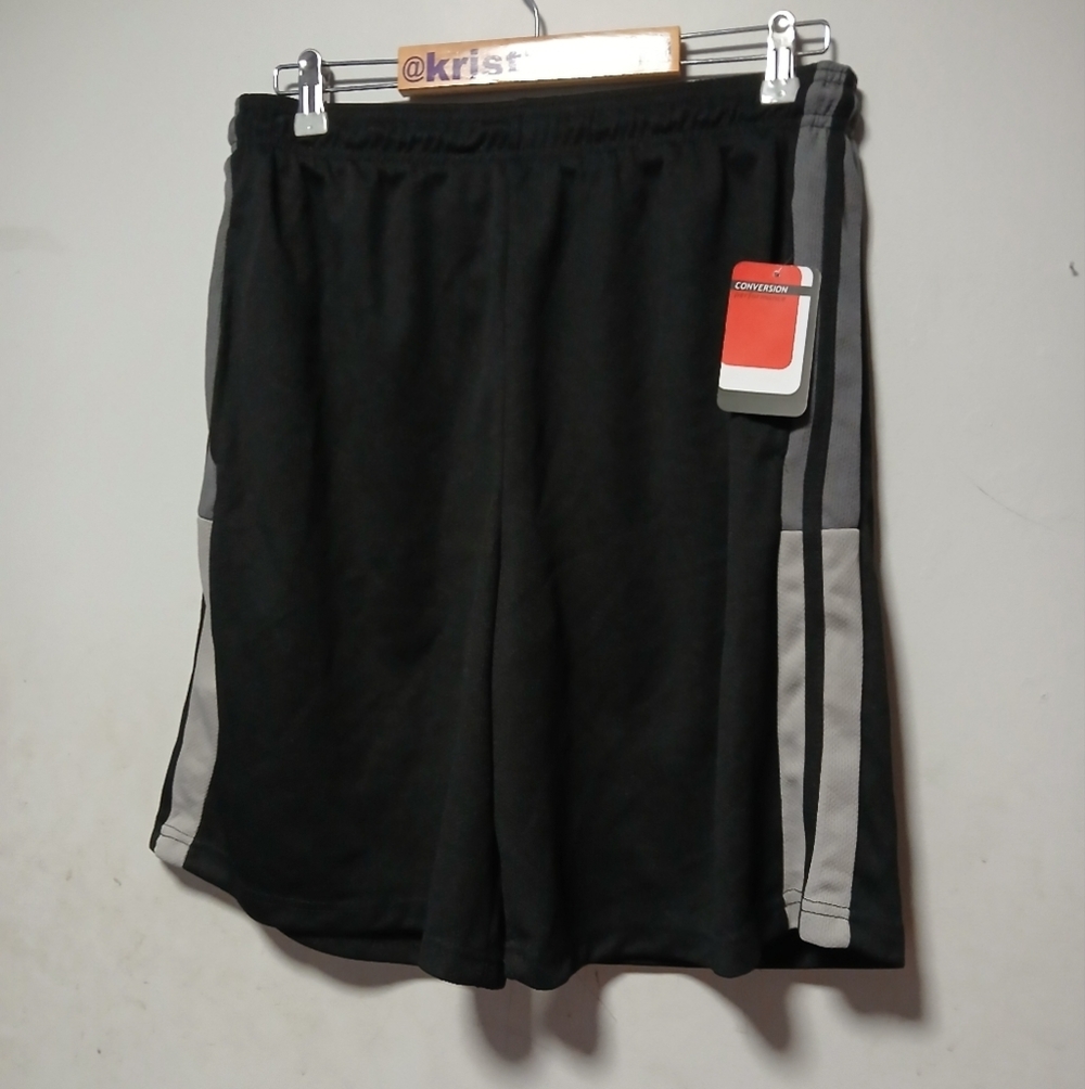 Conversion  Men's Black and Gray Athletic Shorts. NWT. Size Medium